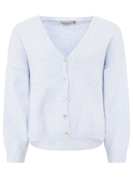 💕 Zwillingsherz Cardigan "Knöpfe" Strickjacke Wollmix Hellblau