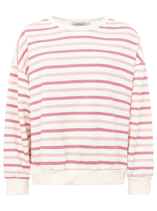 💕 Zwillingsherz Sweatshirt "Basic Stripes" Sweater Oversize Pink