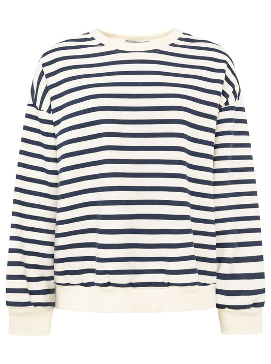 💕 Zwillingsherz Sweatshirt "Basic Stripes" Sweater Oversize Navy