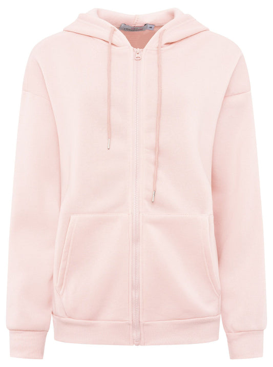 💕 Zwillingsherz Hoodiejacke Zip "Basic Uni" Rosa