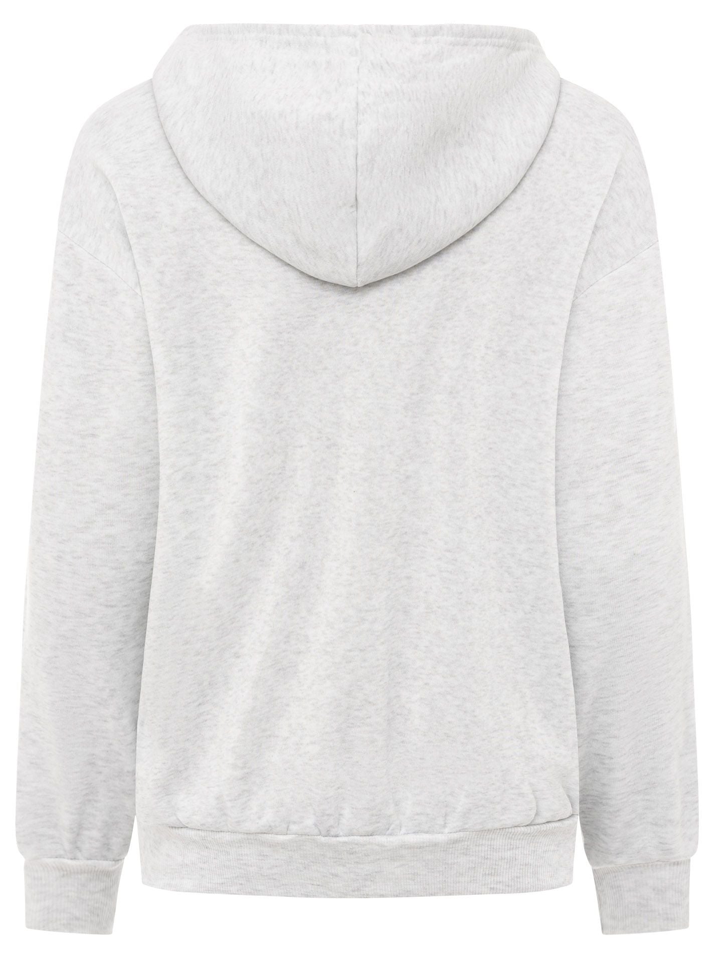 💕 Zwillingsherz Hoodiejacke Zip "Basic Uni" Grau