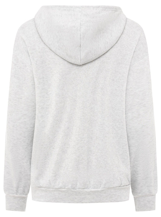 💕 Zwillingsherz Hoodiejacke Zip "Basic Uni" Grau