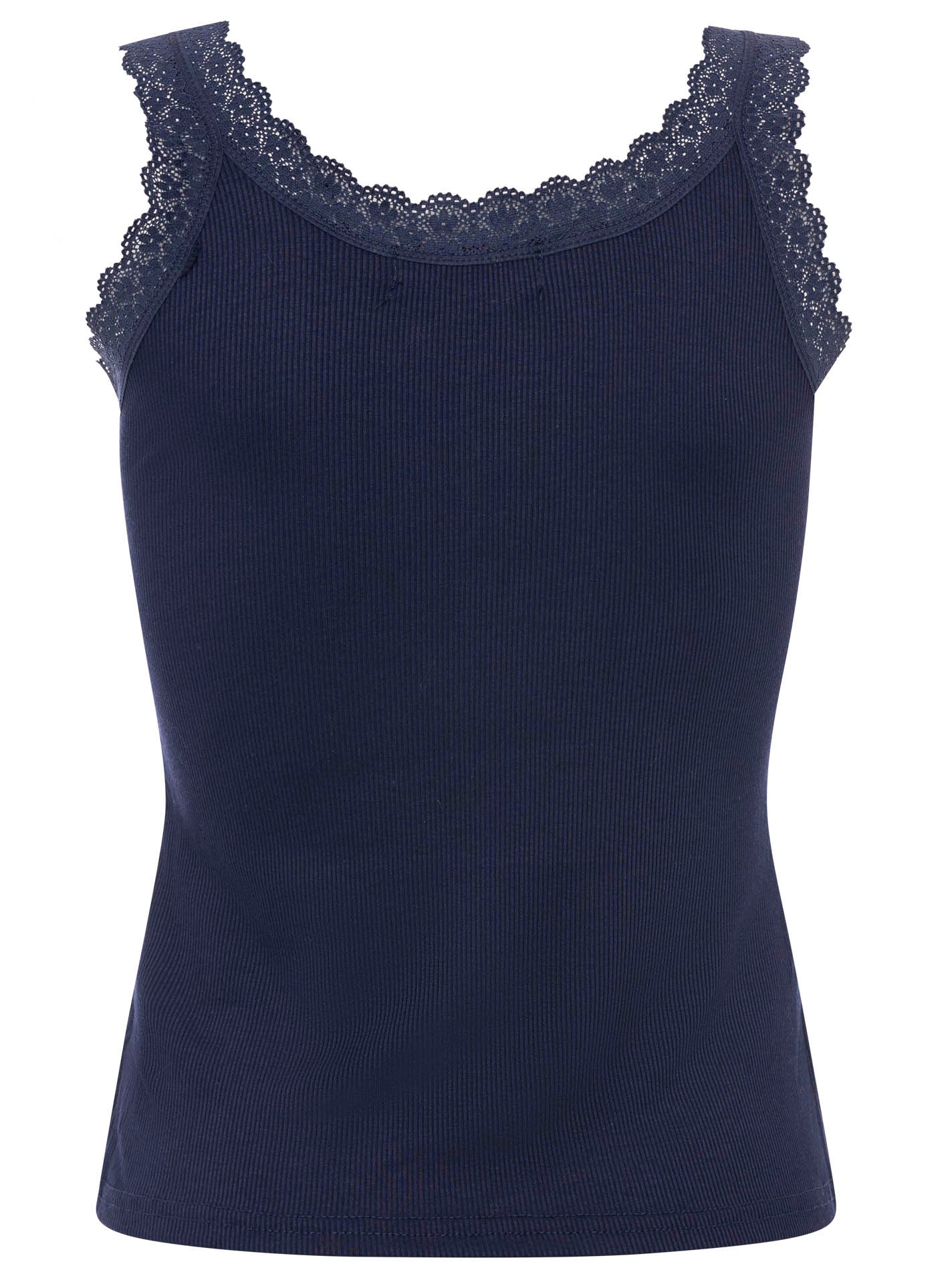 💕 Zwillingsherz Top "Miami" Tanktop Spitze Navy