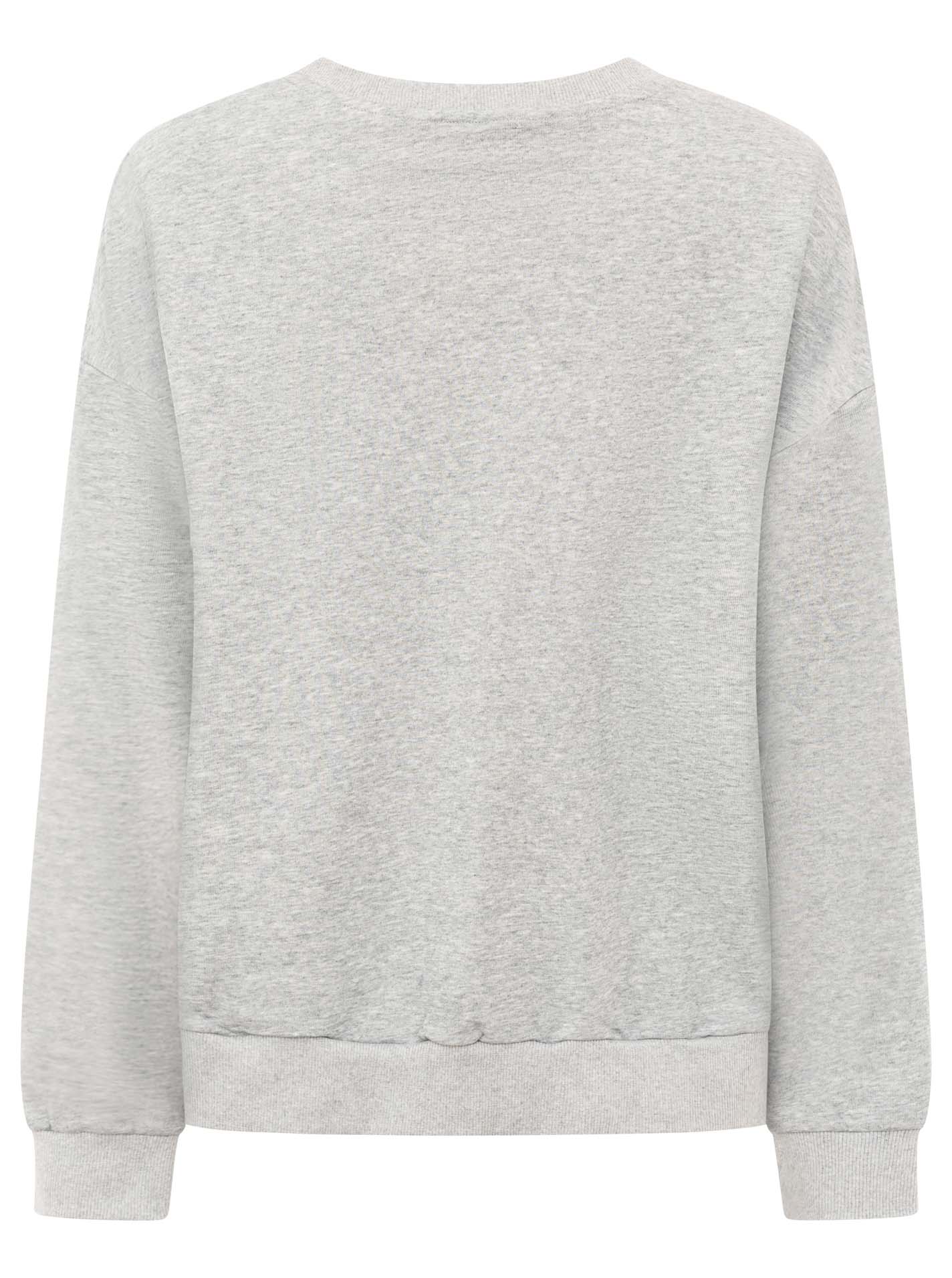 💕 Zwillingsherz Sweatshirt "Basic Uni" Sweater Grau