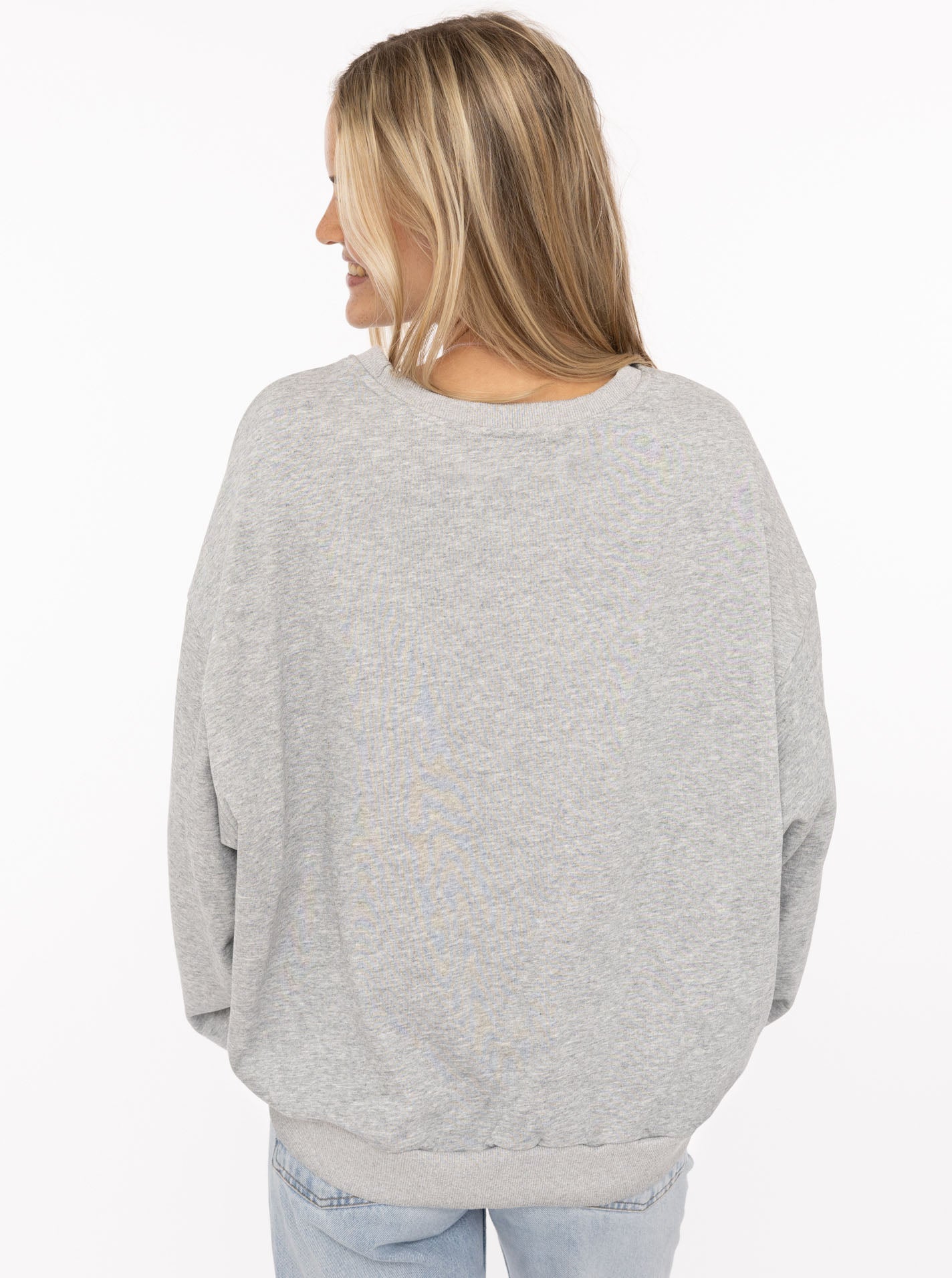 💕 Zwillingsherz Sweatshirt "Basic Uni" Sweater Grau