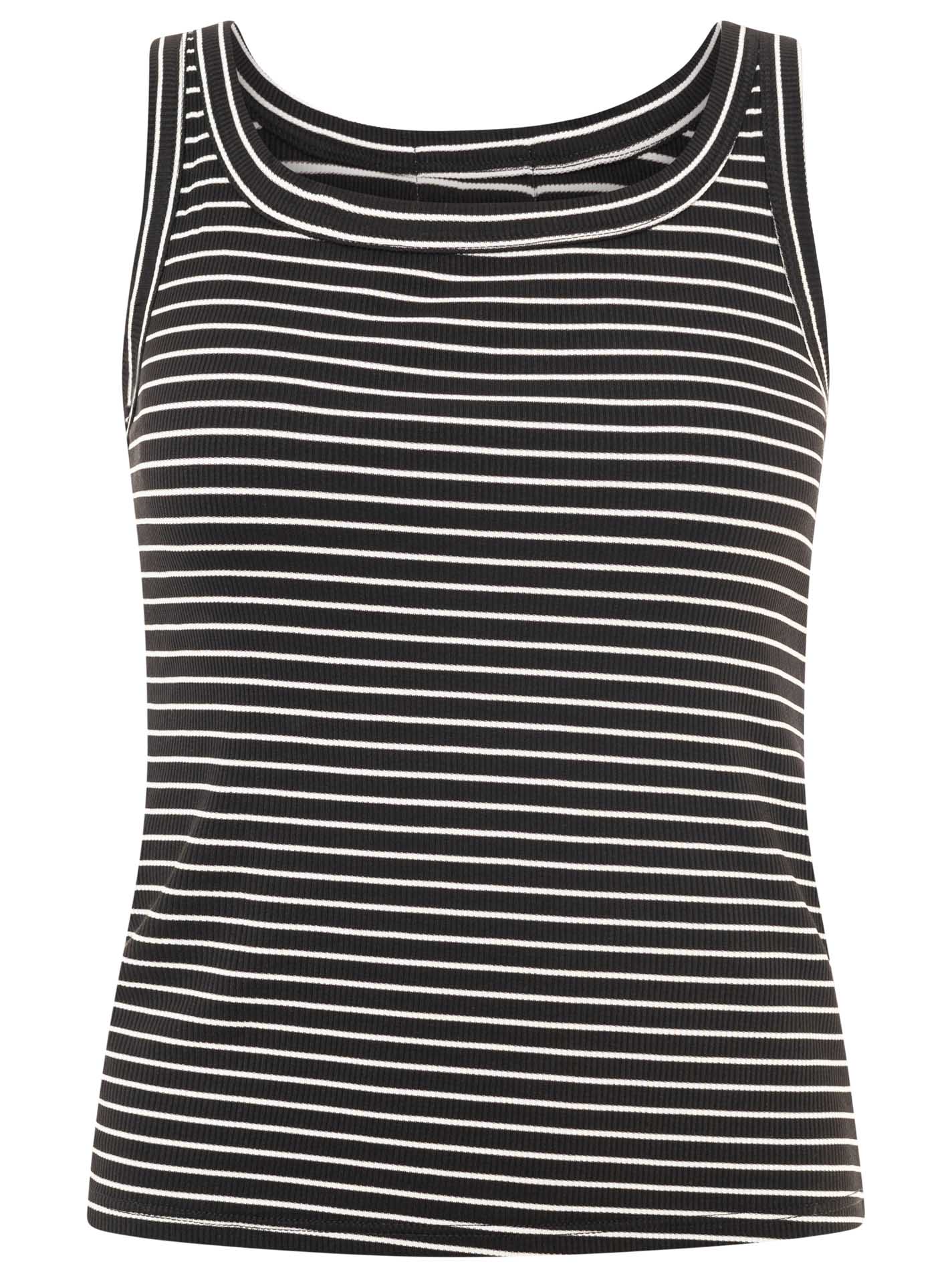 💕 Zwillingsherz Top "Streifen" Tanktop Schwarz