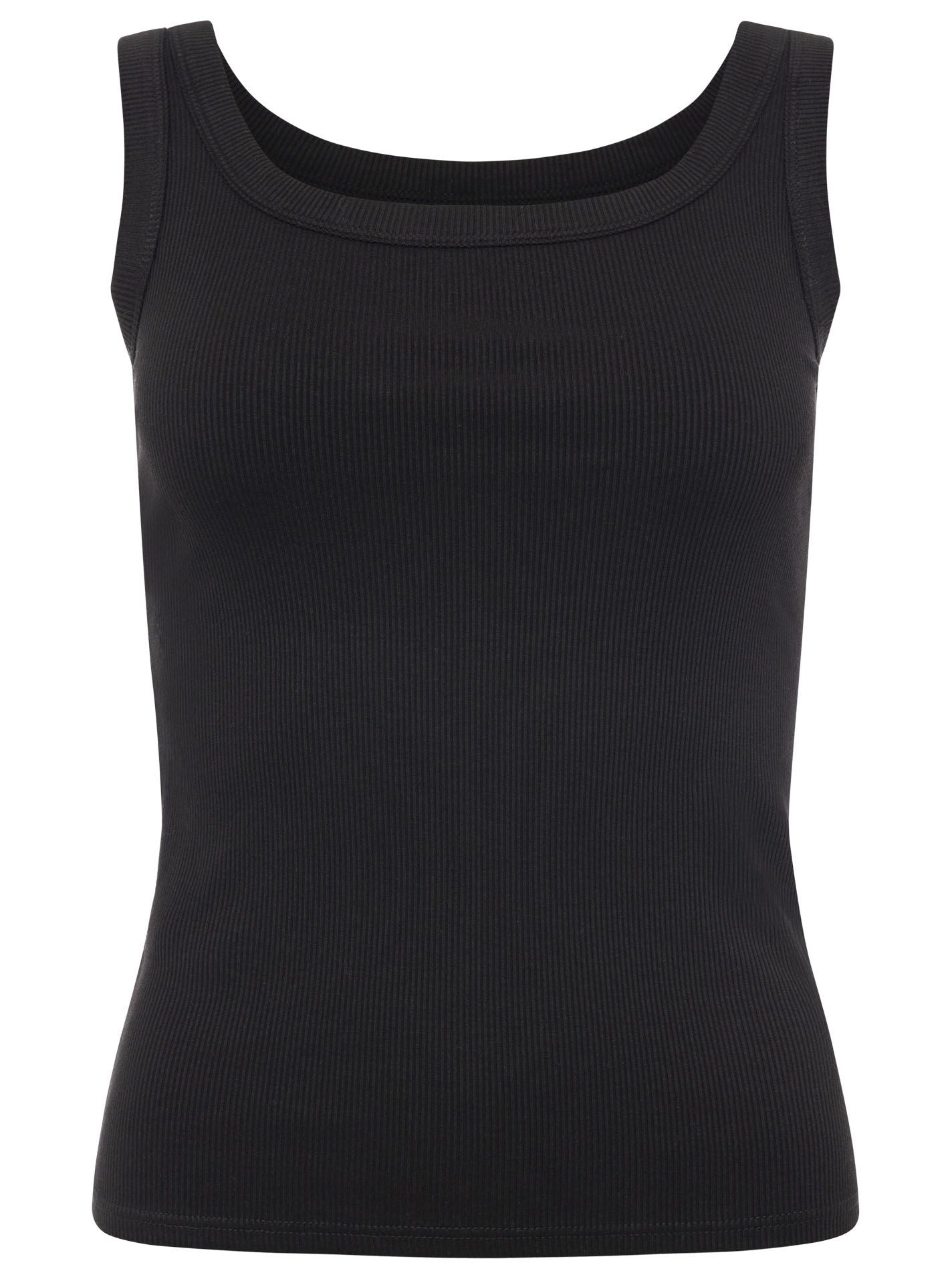 💕 Zwillingsherz Top "Uni Basic" Tanktop Schwarz