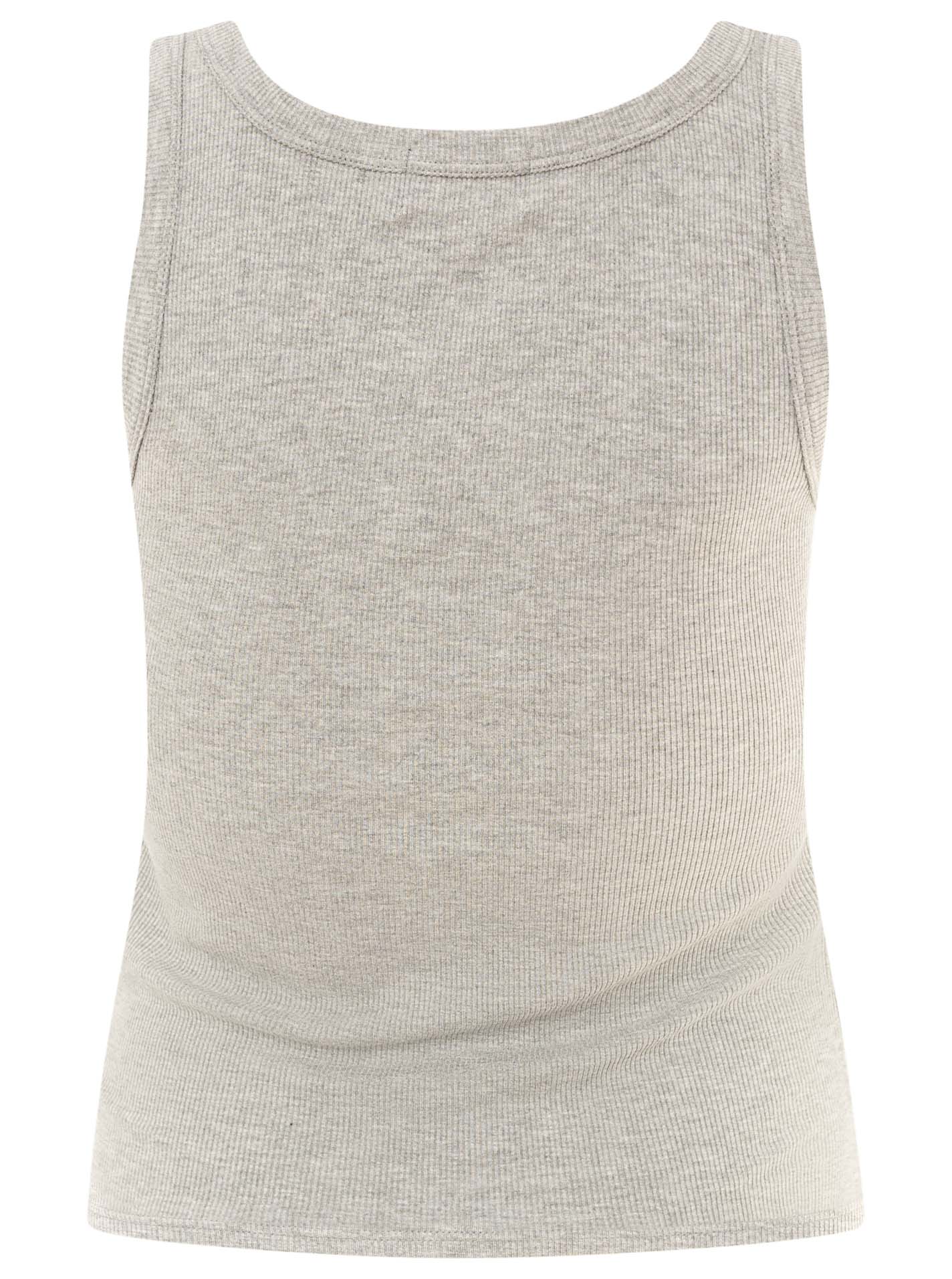 💕 Zwillingsherz Top "Uni Basic" Tanktop Grau