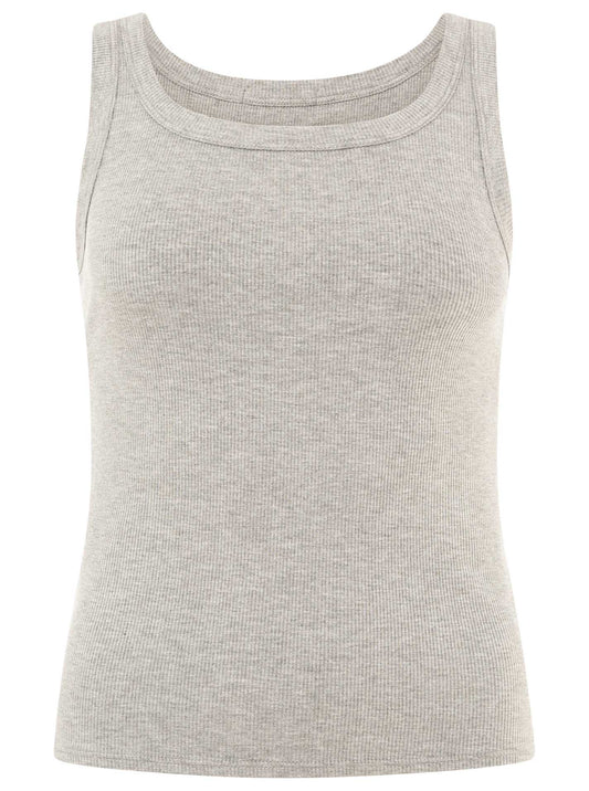 💕 Zwillingsherz Top "Uni Basic" Tanktop Grau