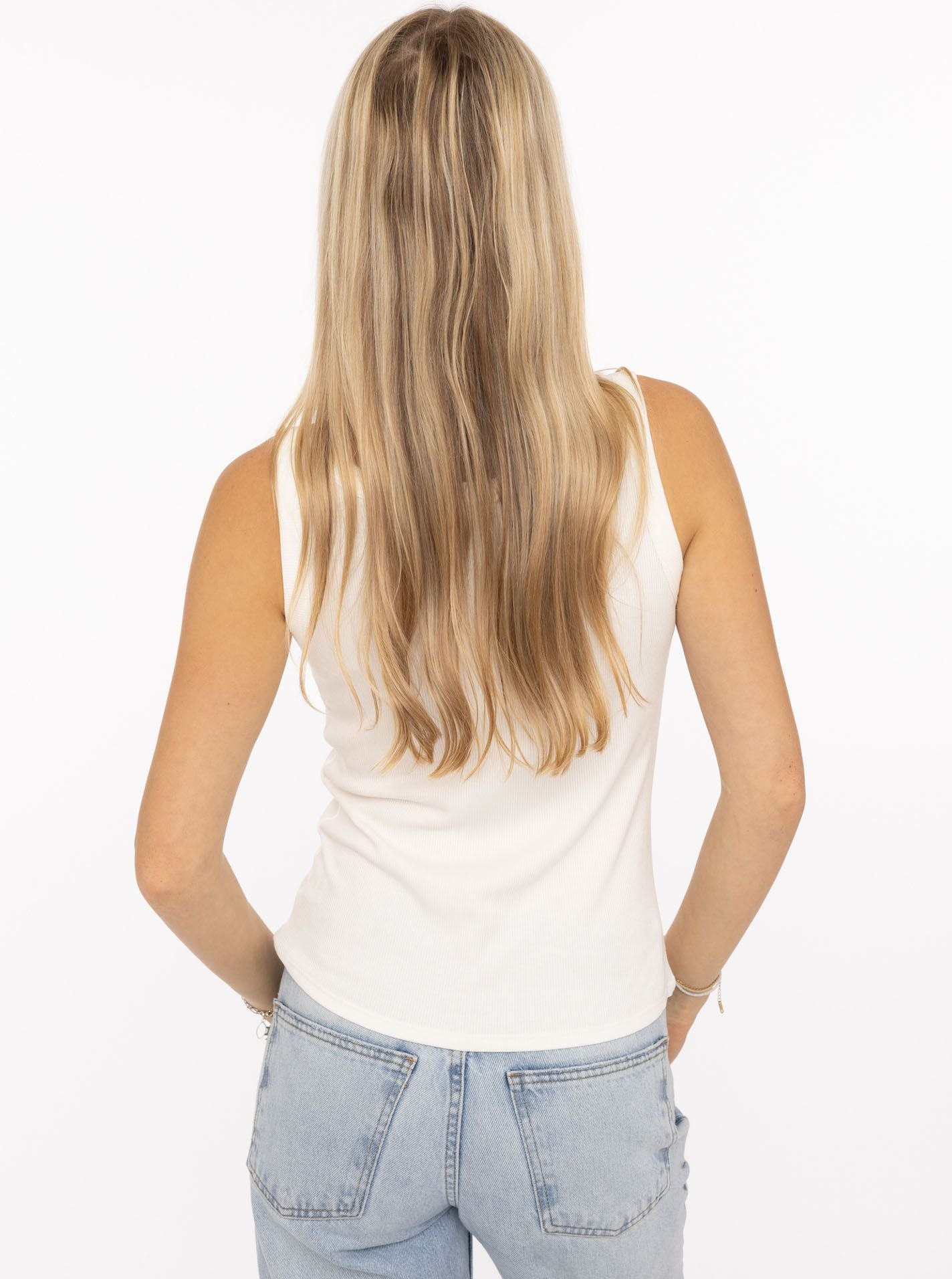 💕 Zwillingsherz Top "Uni Basic" Tanktop Weiß