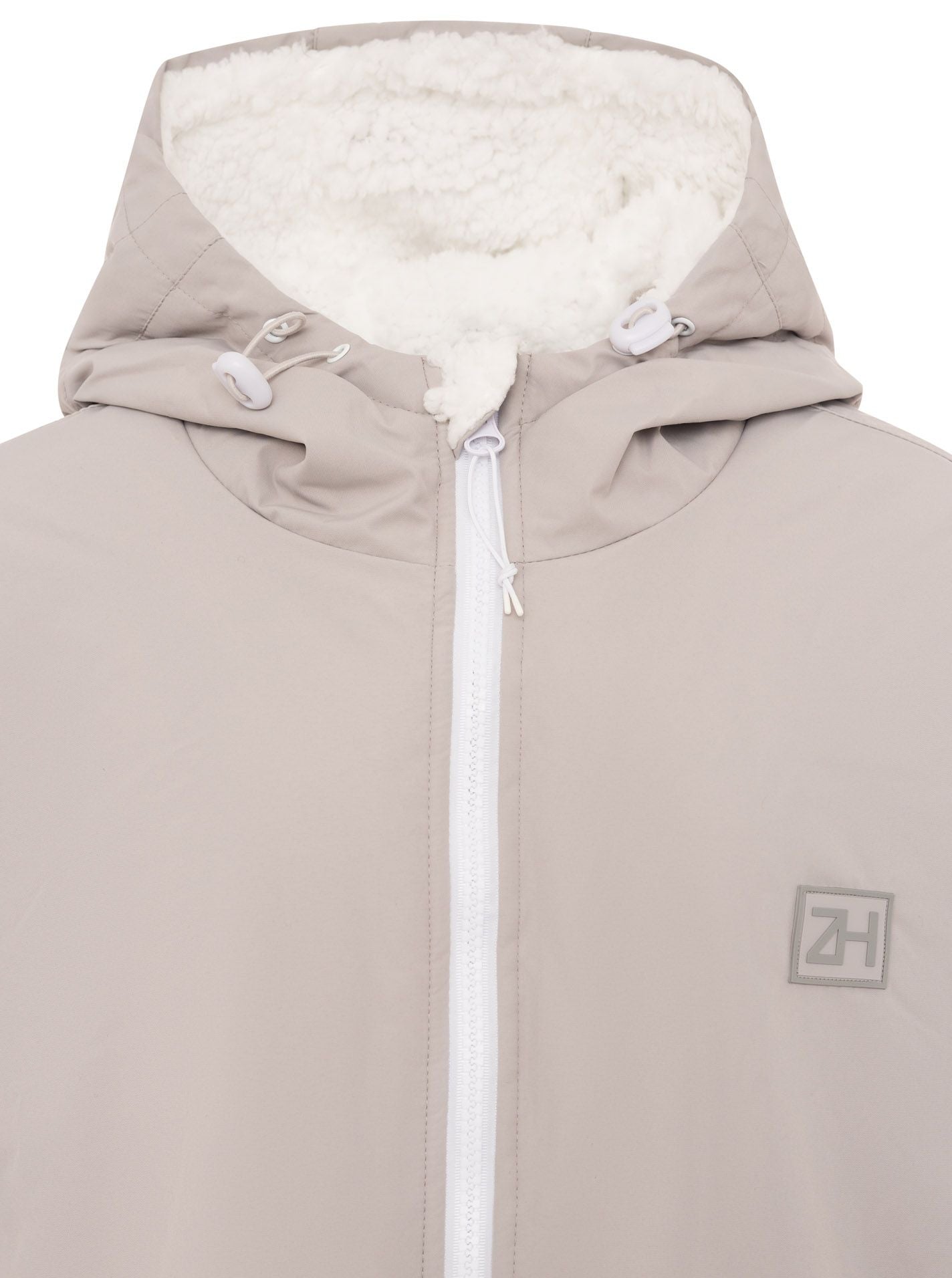 💕 Zwillingsherz Oversize "Windjacke ZH" Windmantel Hellgrau