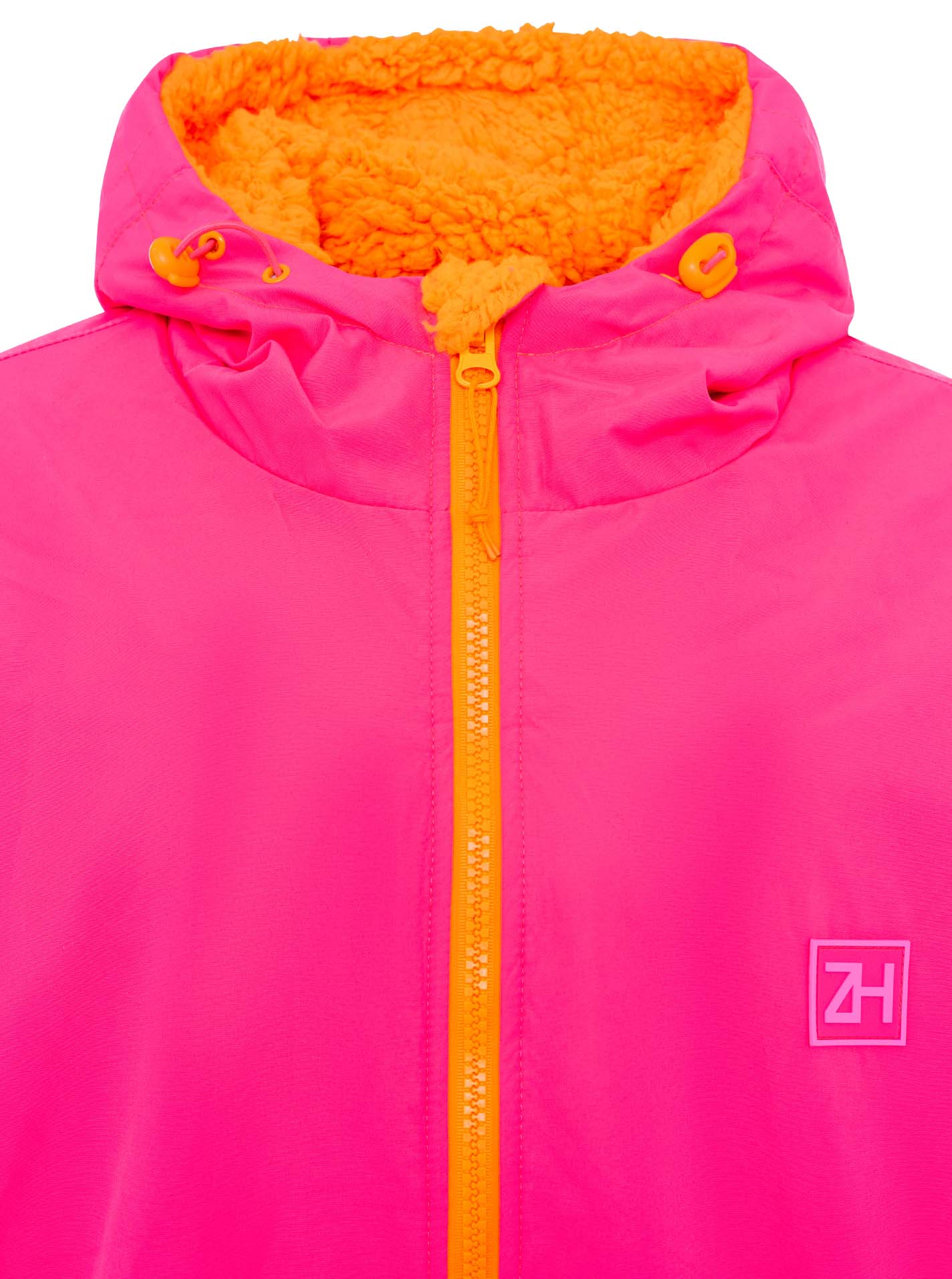 💕 Zwillingsherz Oversize "Windjacke ZH" Windmantel Neonpink
