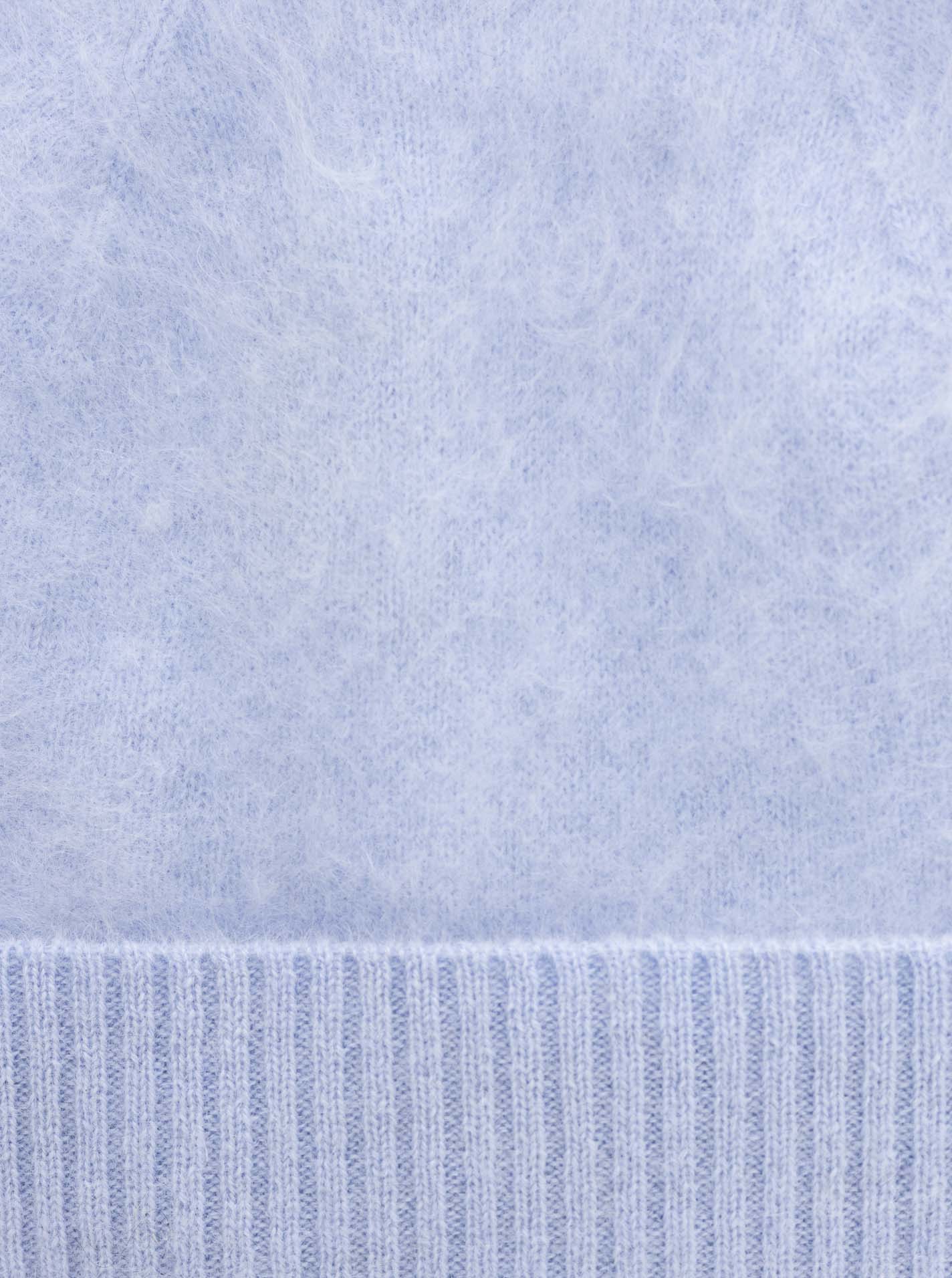 💕 Zwillingsherz Mütze Beanie "100 % gebürstetes Kaschmir" Hellblau