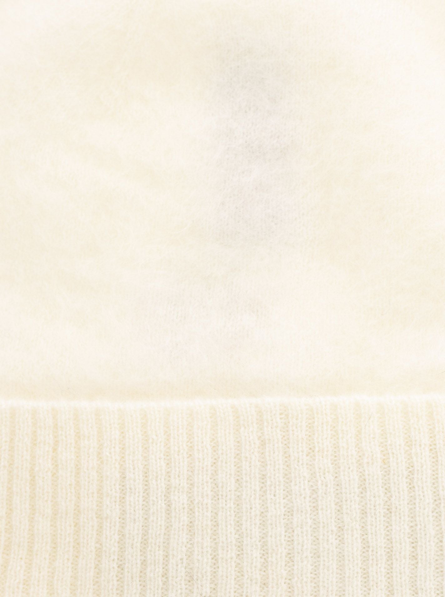 💕 Zwillingsherz Mütze Beanie "100 % gebürstetes Kaschmir" Creme