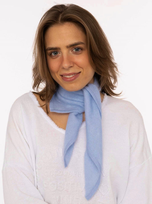 💕 Zwillingsherz Halstuch "100 % gebürstetes Kaschmir" Mittelblau