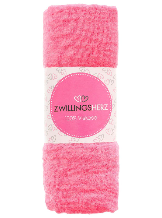 💕 Schal Tuch "Uni" 100 % Viskose Pink