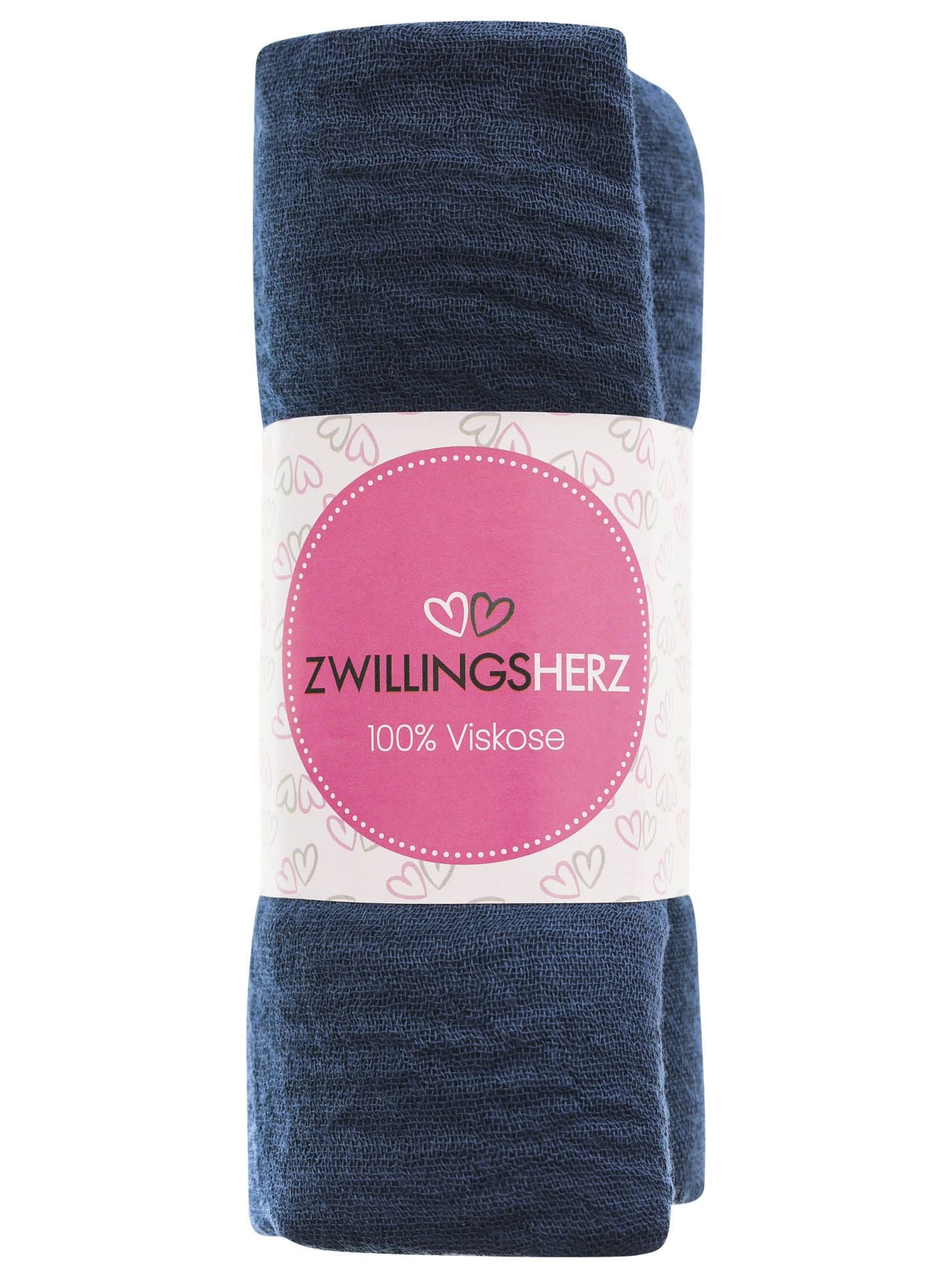 💕 Schal Tuch "Uni" 100 % Viskose Navy