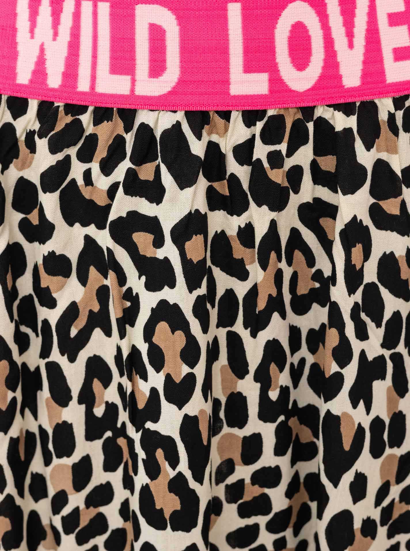 💕 Zwillingsherz Rock "Wild Love Leo" 100 % Viskose Beige