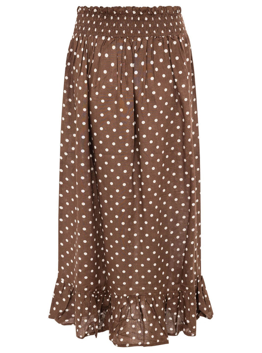 💕 Zwillingsherz Rock "Classic Dots" Braun