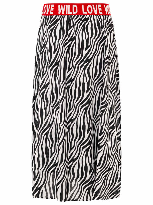 💕 Zwillingsherz Rock "Classic Zebra" 100 % Viskose Schwarz