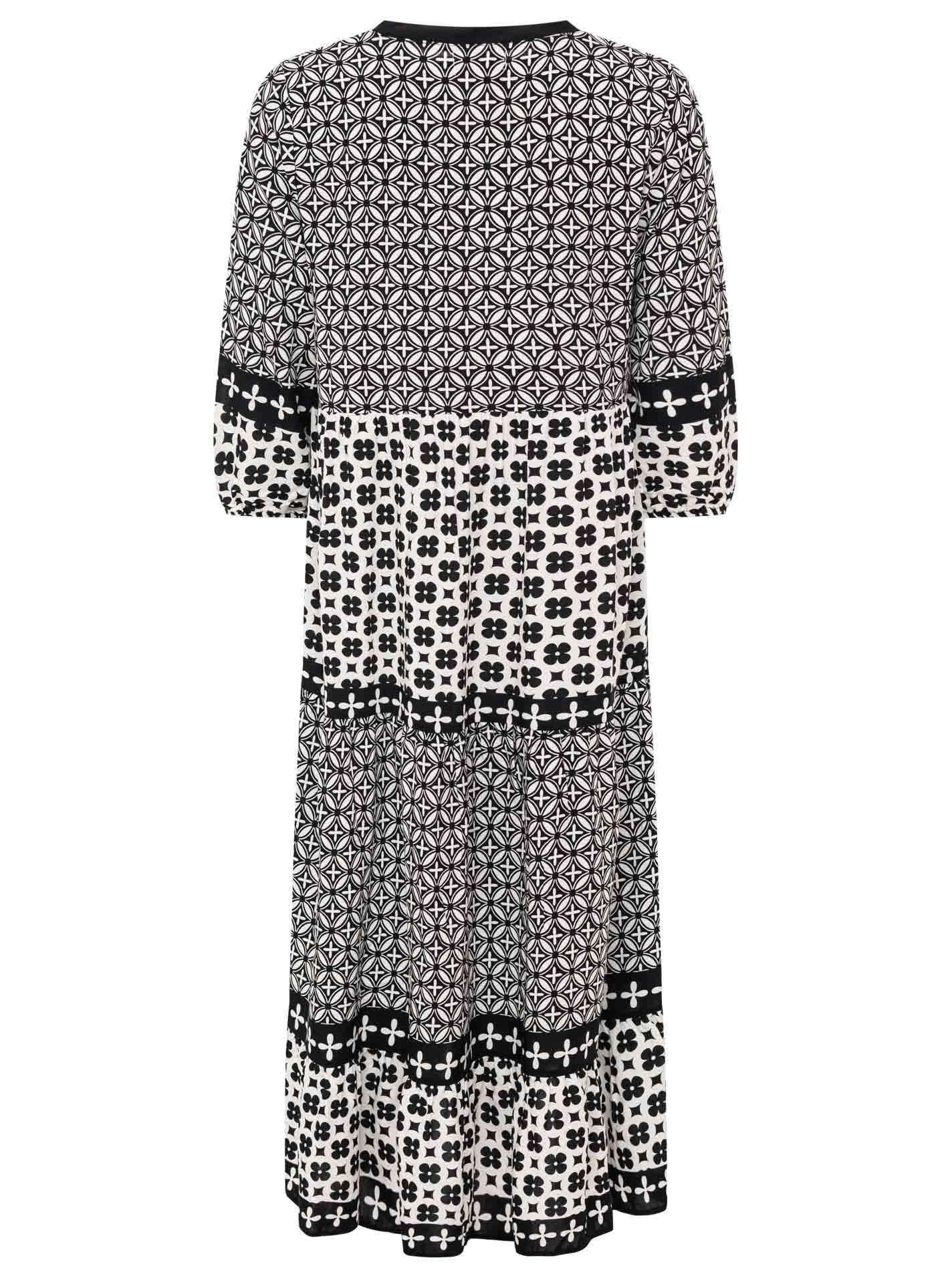 💕 Zwillingsherz Maxikleid "Geometric" Schwarz