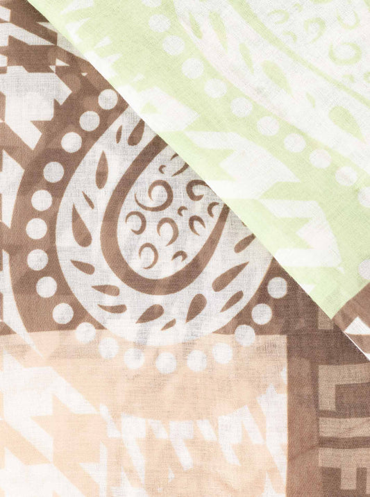 💕 Zwillingsherz Tuch "Mustermix Positiv Life" Braun