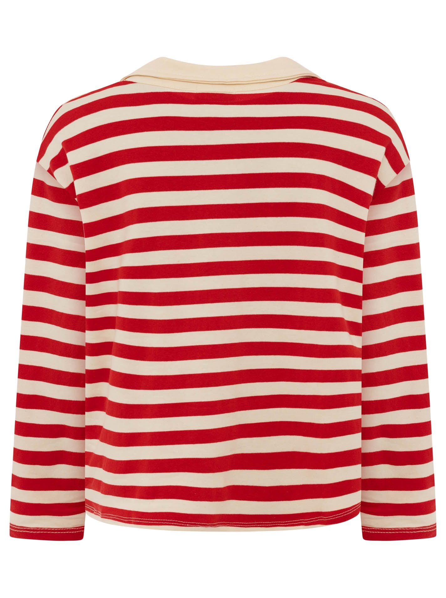 💕 Zwillingsherz Poloshirt "London" BW Baumwolle Rot