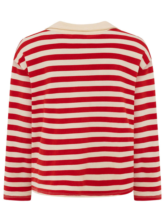 💕 Zwillingsherz Poloshirt "London" BW Baumwolle Rot