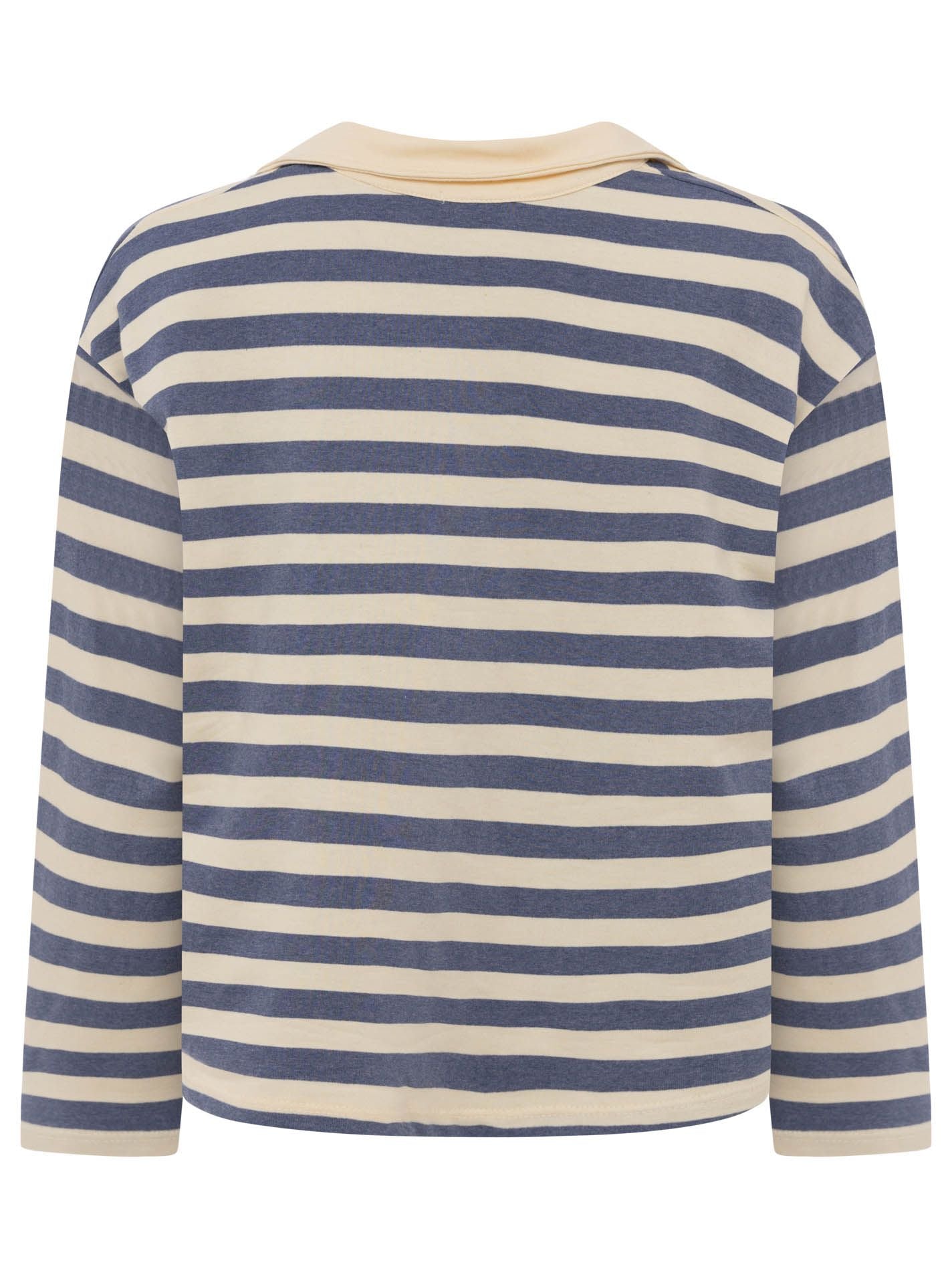 💕 Zwillingsherz Poloshirt "London" BW Baumwolle Blau