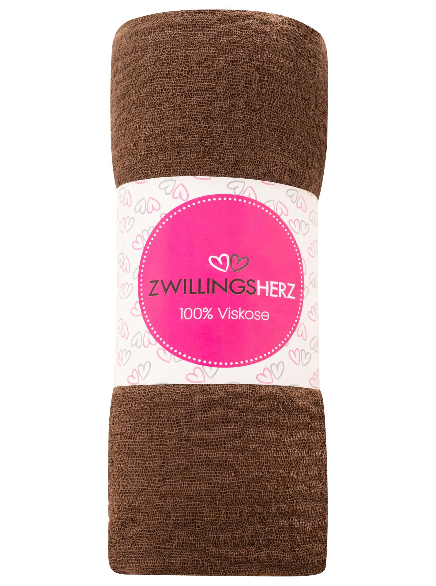 💕 Schal Tuch "Uni" 100 % Viskose Braun