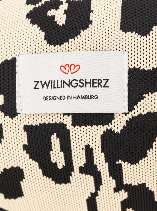 💕 Zwillingsherz Kosmetiktasche "Leo" Schwarz