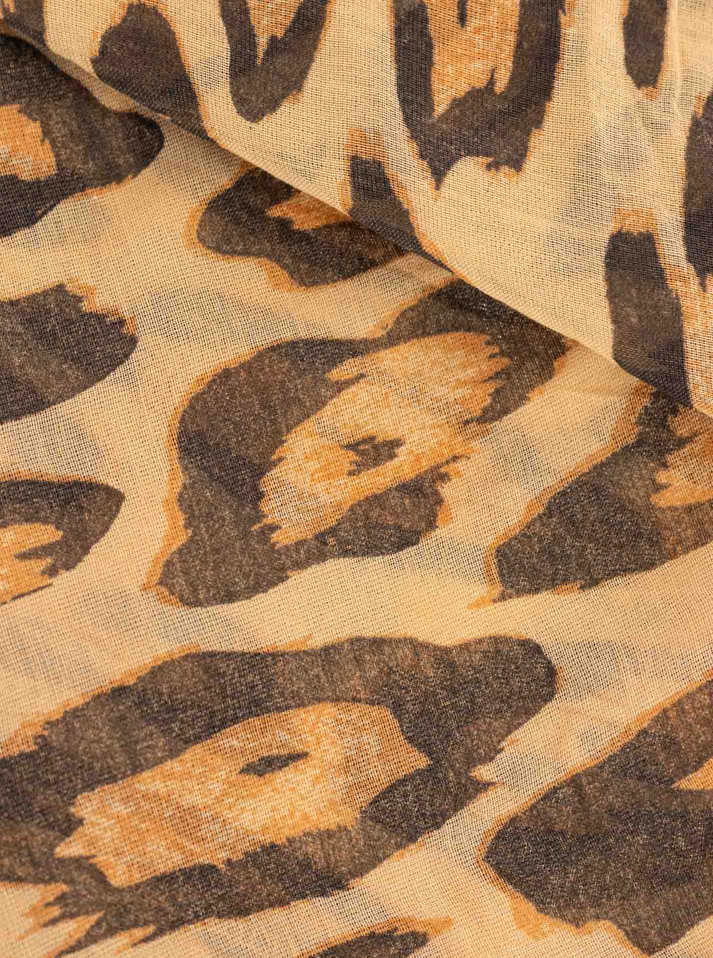 Schal Tuch "Leo Style" Camel