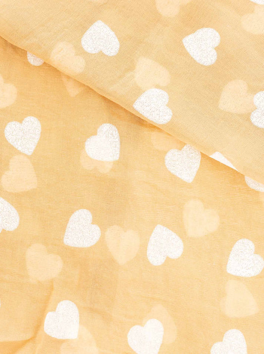 Loop Tuch "Herzen" Camel