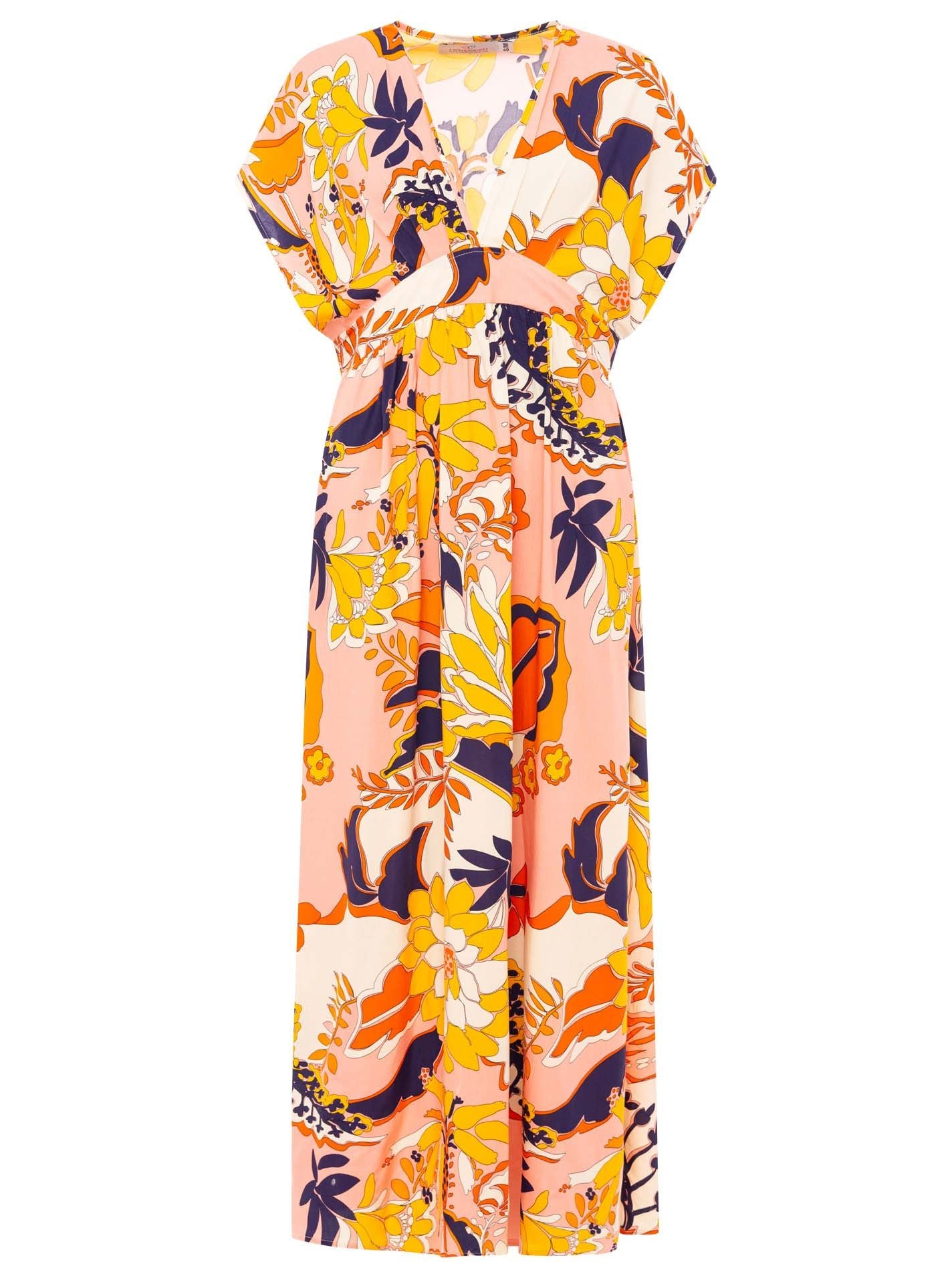 💕 Zwillingsherz Maxikleid "Flowervibes" Rosa