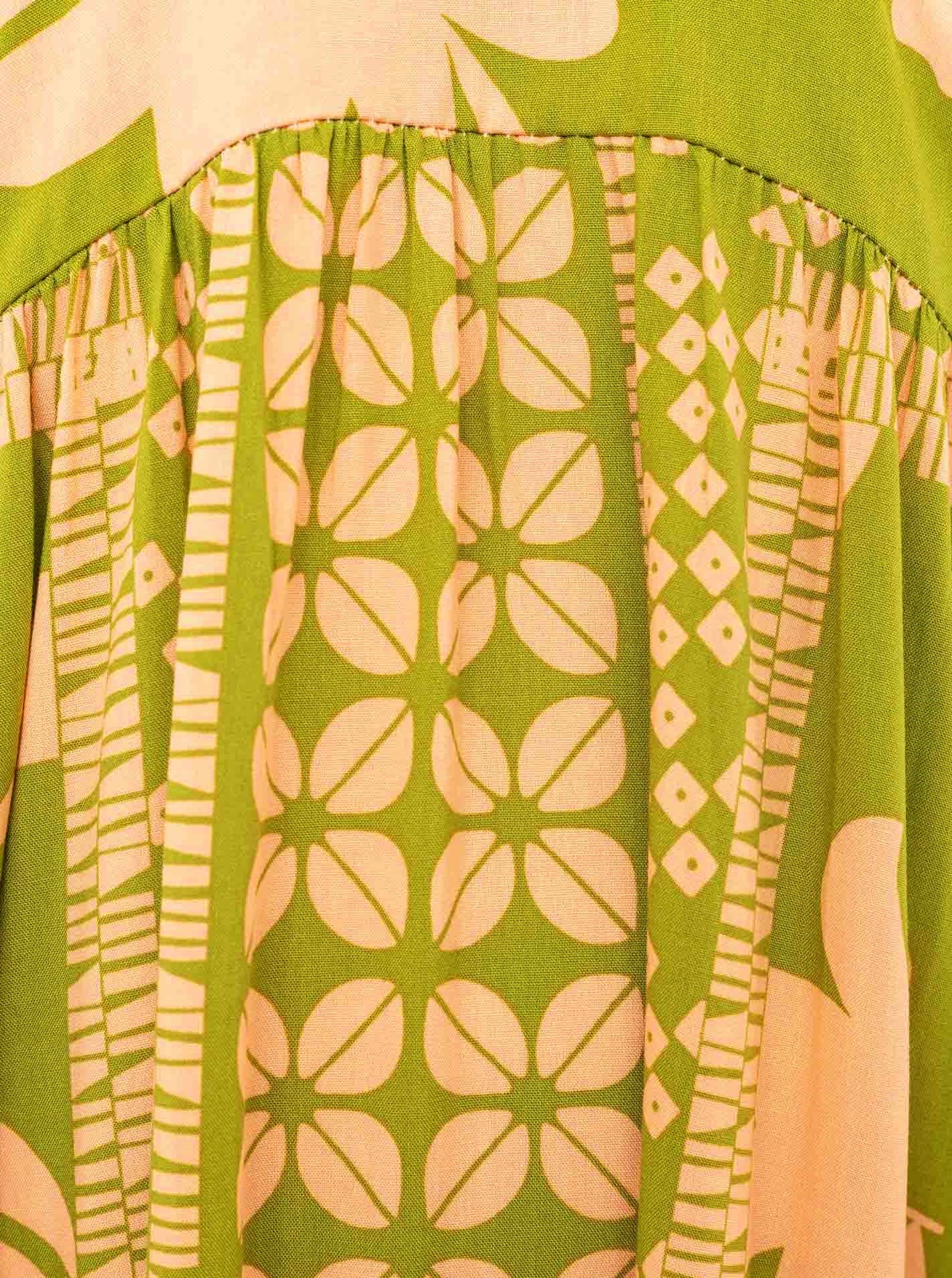 💕 Zwillingsherz Maxikleid "Flowervibes" Grün
