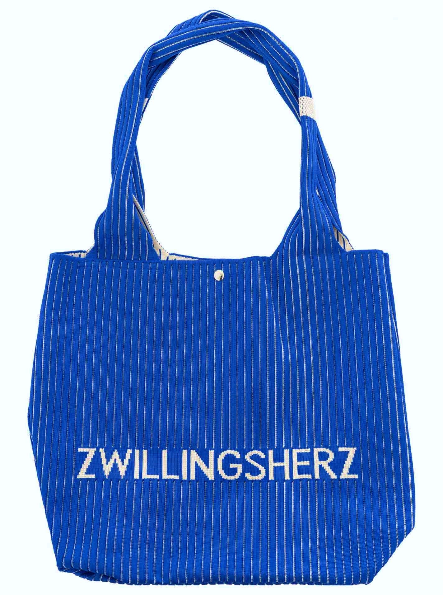 💕 Zwillingsherz Shopper "Zwillingsherz" Royalblau
