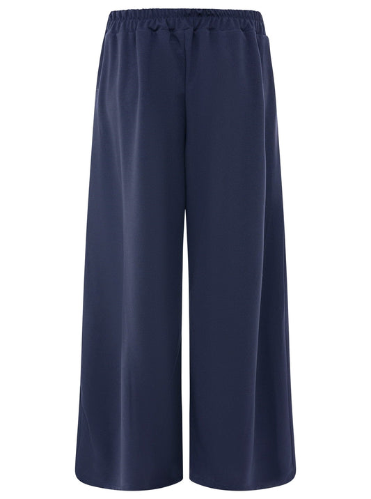 💕 Zwillingsherz Oversize Stoffhose "Bundfalte" Marine