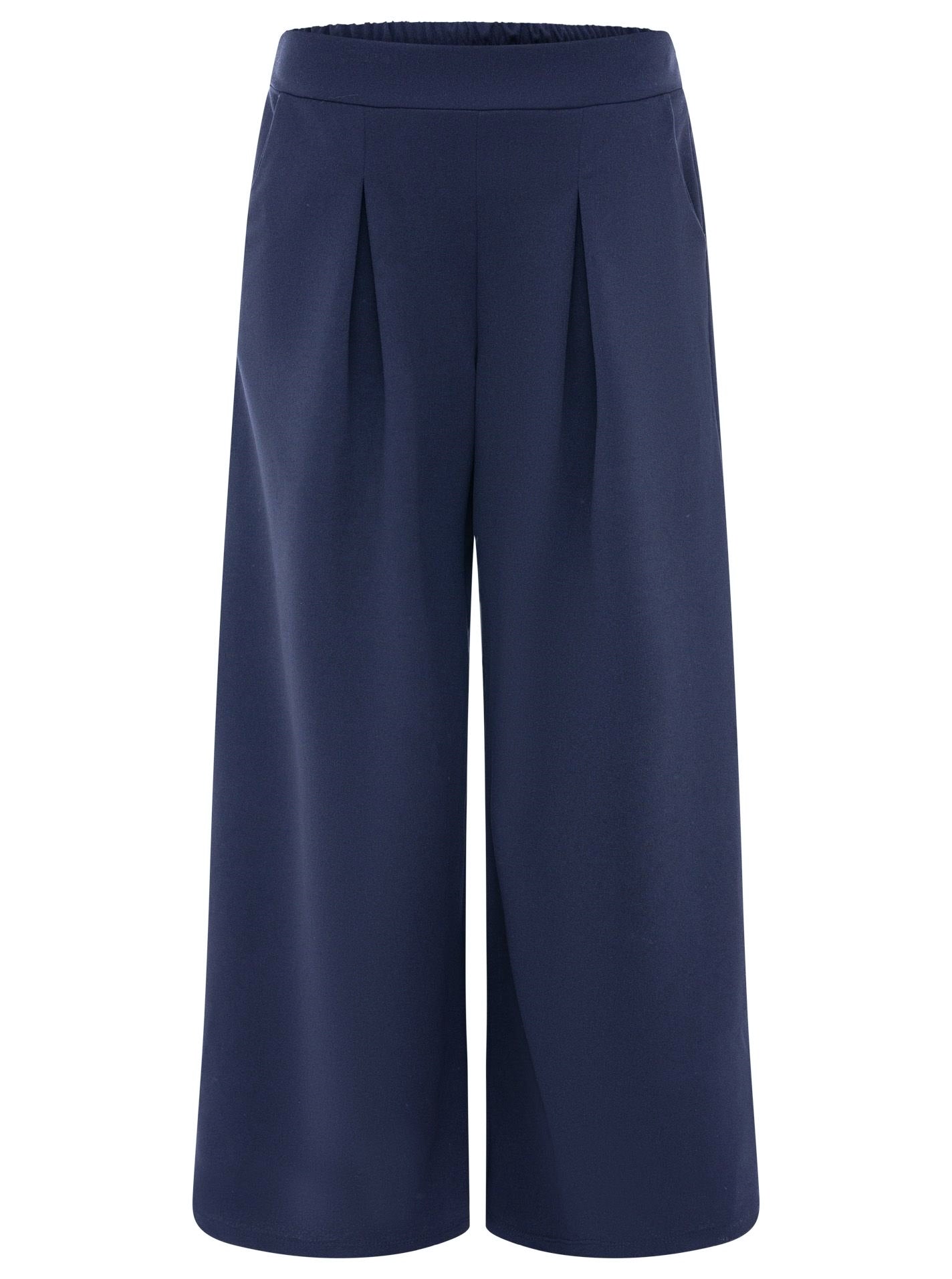 💕 Zwillingsherz Oversize Stoffhose "Bundfalte" Marine