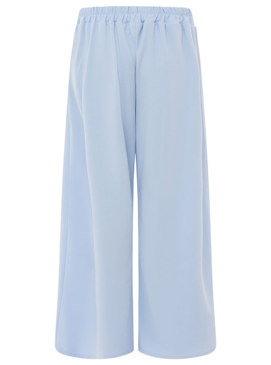 💕 Zwillingsherz Oversize Stoffhose "Bundfalte" Hellblau