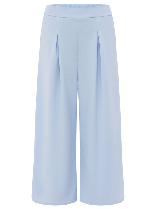 💕 Zwillingsherz Oversize Stoffhose "Bundfalte" Hellblau