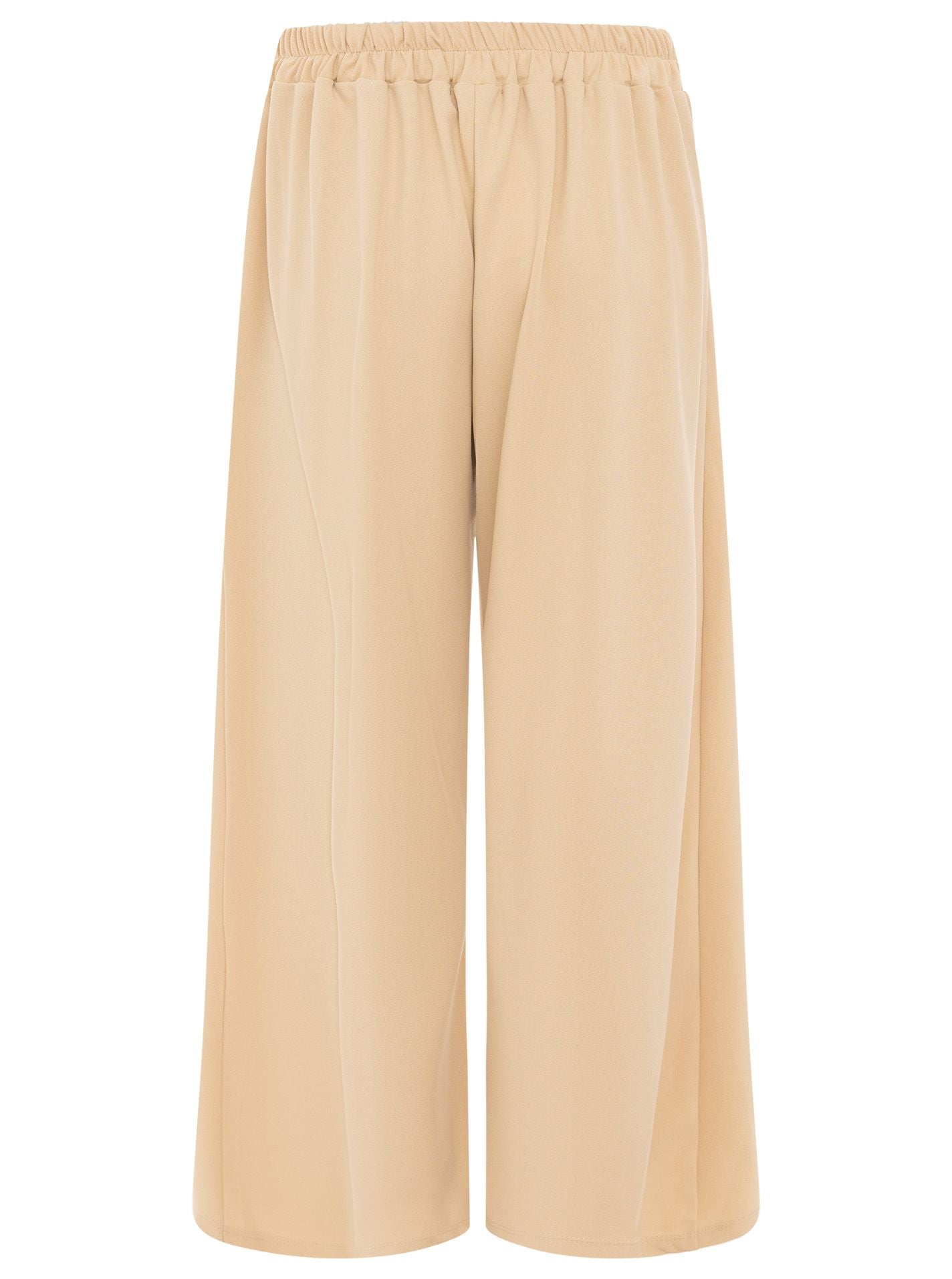 💕 Zwillingsherz Oversize Stoffhose "Bundfalte" Dunkelbeige