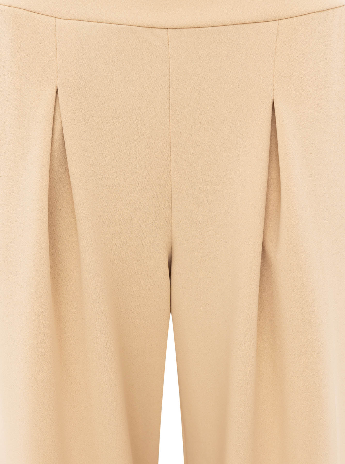 💕 Zwillingsherz Oversize Stoffhose "Bundfalte" Dunkelbeige