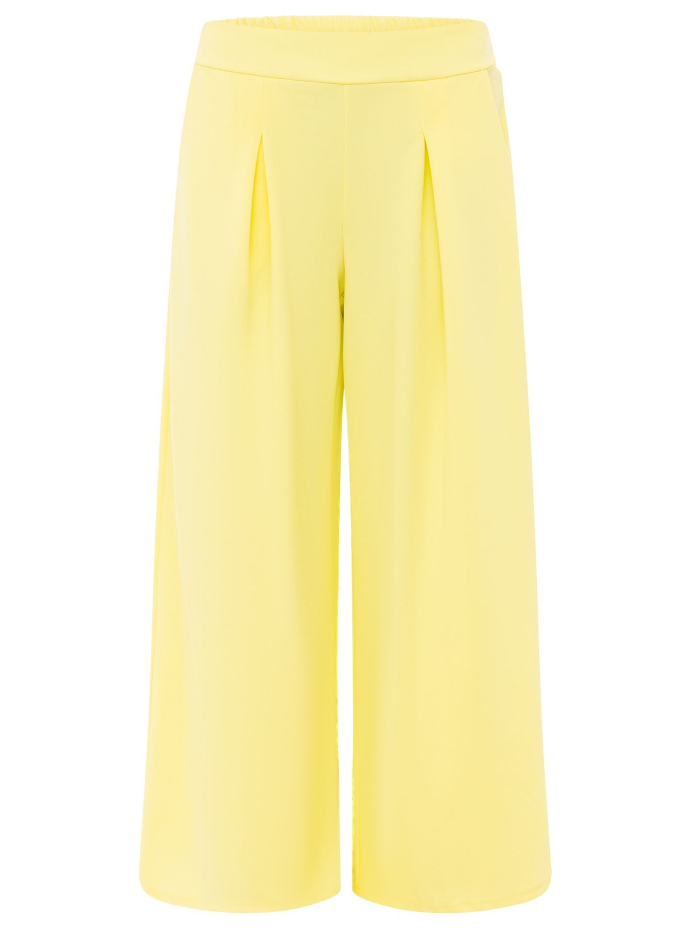 💕 Zwillingsherz Oversize Stoffhose "Bundfalte" Gelb