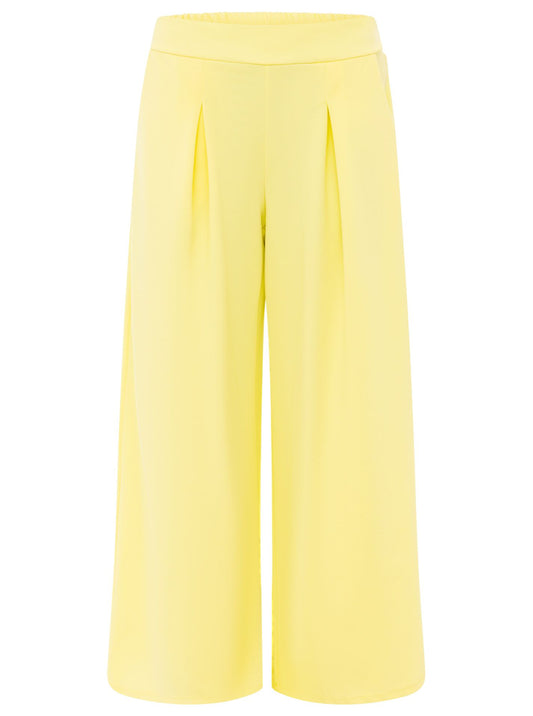 💕 Zwillingsherz Oversize Stoffhose "Bundfalte" Gelb