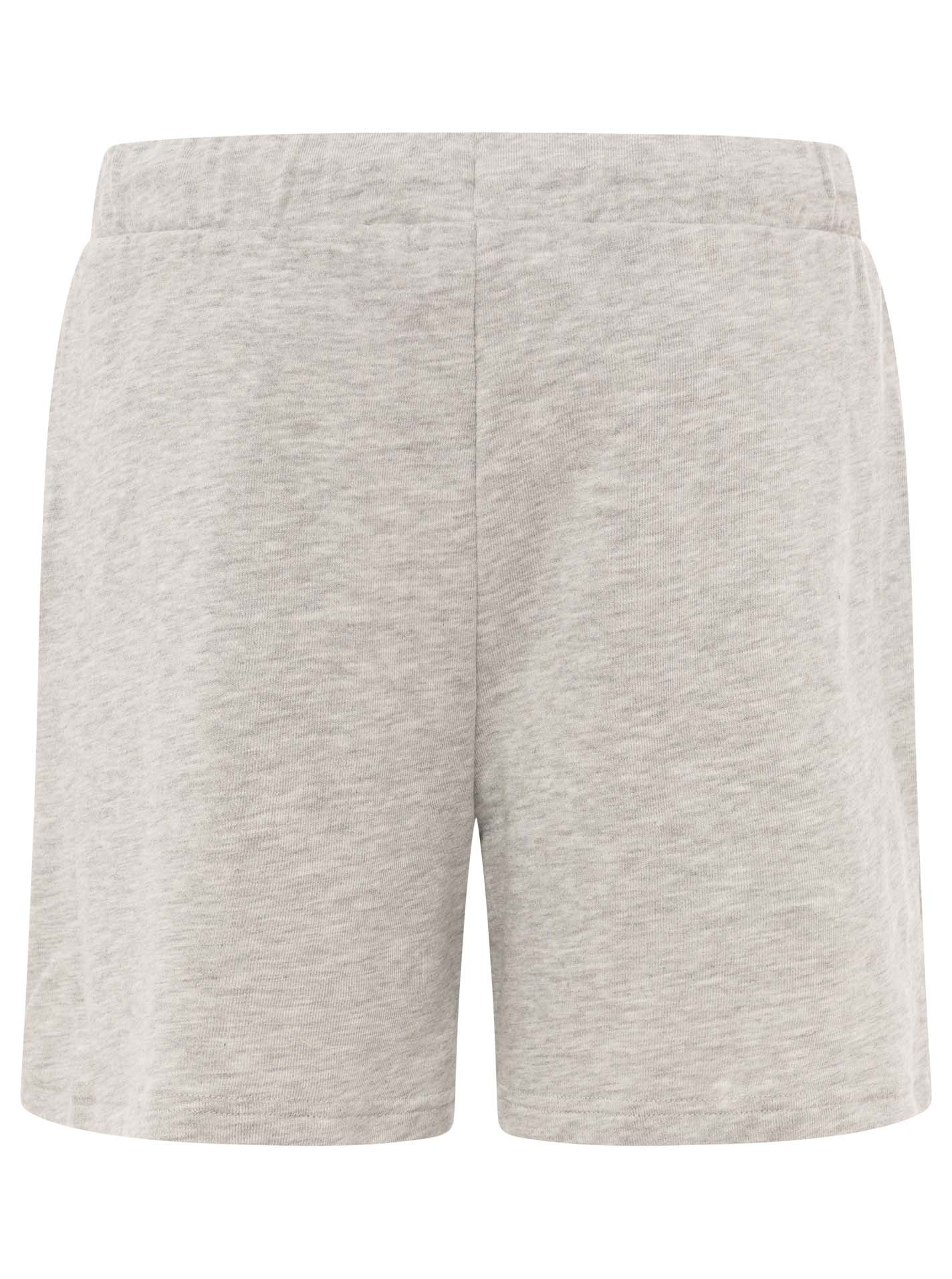 💕 Zwillingsherz Shorts "Feel Good Club" Hellgrau