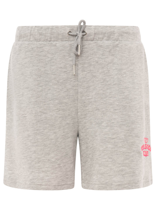 💕 Zwillingsherz Shorts "Feel Good Club" Hellgrau