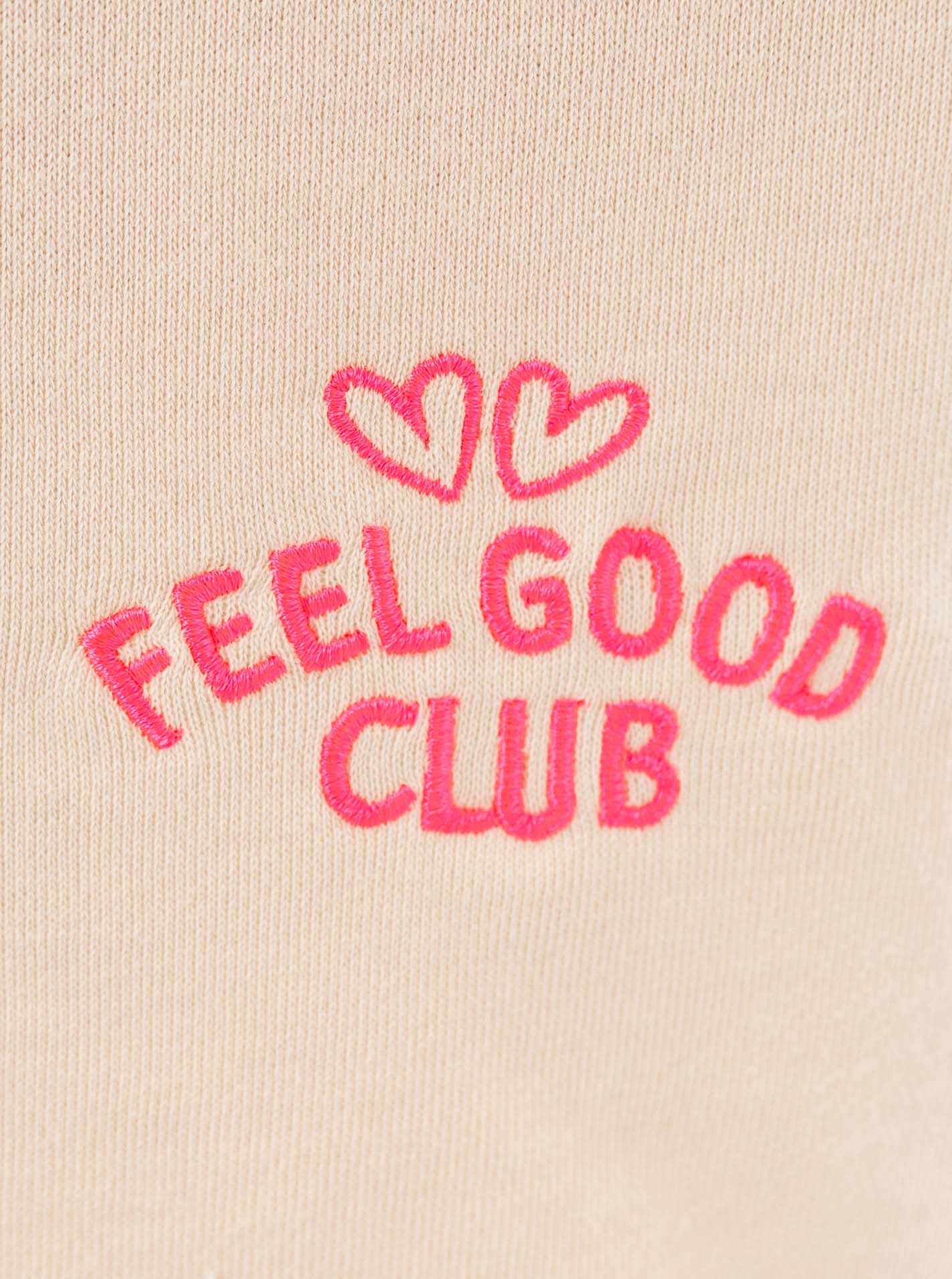 💕 Zwillingsherz Shorts "Feel Good Club" Beige