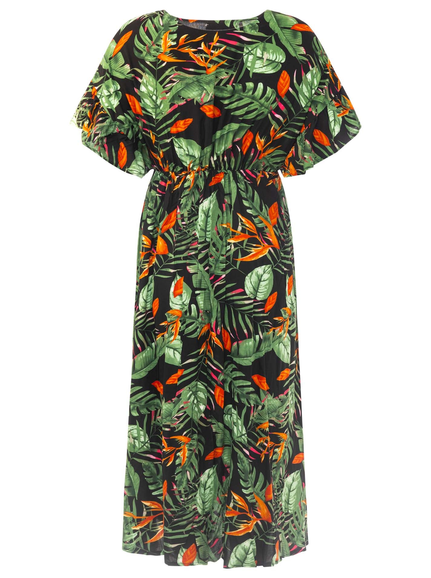 💕 Zwillingsherz Maxikleid "Dschungel" Schwarz