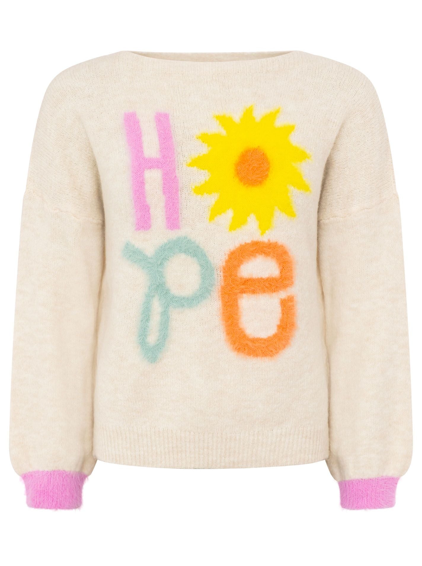 💕 Zwillingsherz Pullover Pulli "Hope" Hellbeige