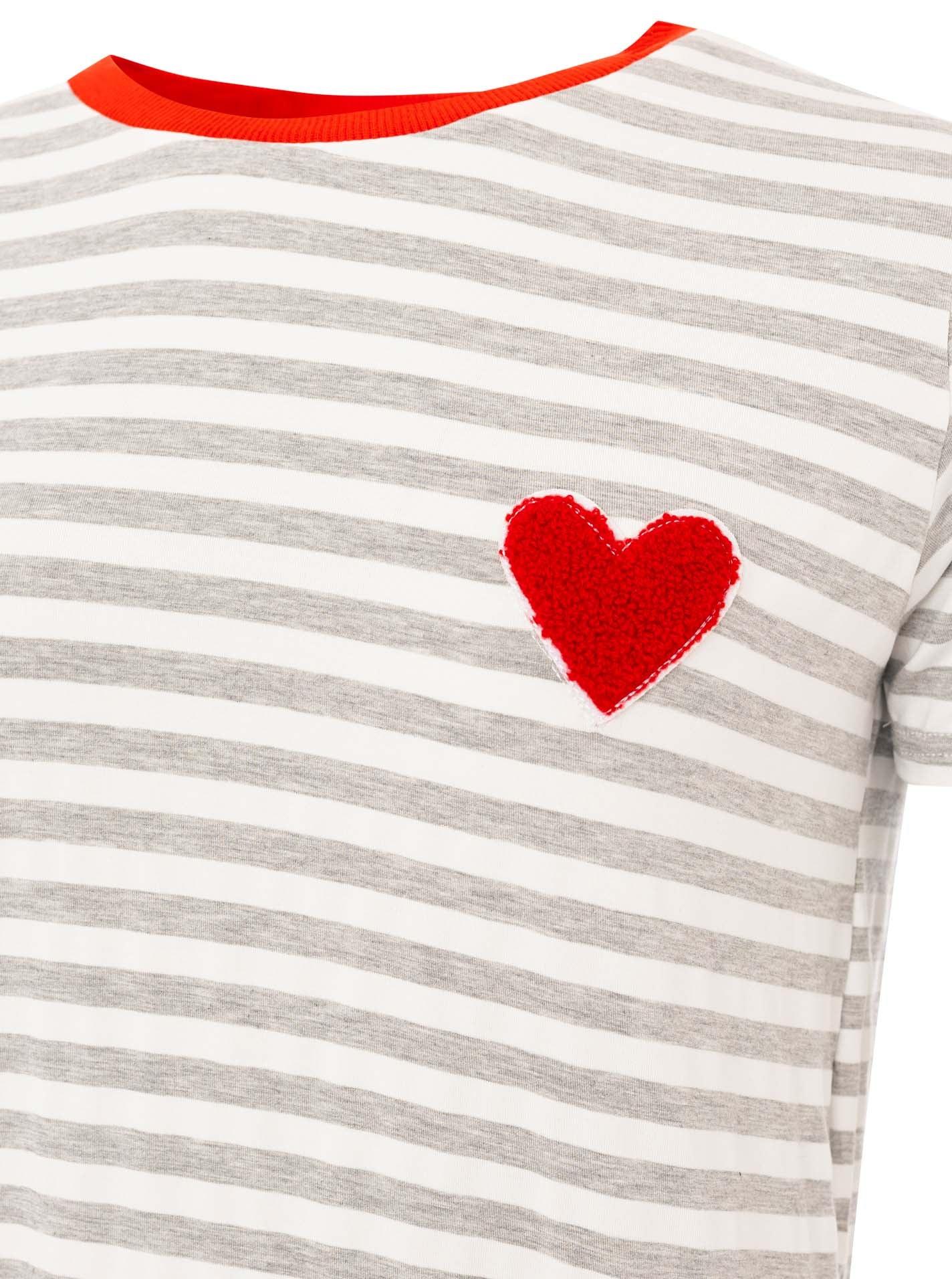 💕 Zwillingsherz T-Shirt "Herz" Grau